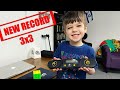 MY SON'S REACTION TO BEATING HIS 3x3 RUBIK'S CUBE RECORD IS PRICELESS!