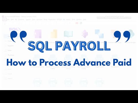 【📚SQL Academy • SQL PAYROLL How to Process Advance Paid】