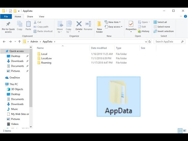 How To Fix Appdata Folder Is Missing In Windows 10 8 7 Youtube