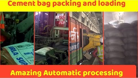 Robotic cement bag loading in train bogie Cement packing