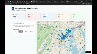 Maryland Healthcare Access Map | HackUMBC
