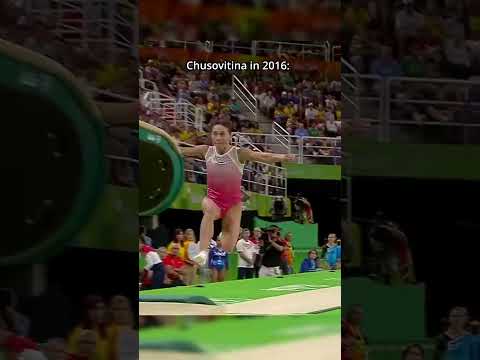 It's crazy how she actually got better as she aged😳 #gymnastics #olympics #transformation #vault