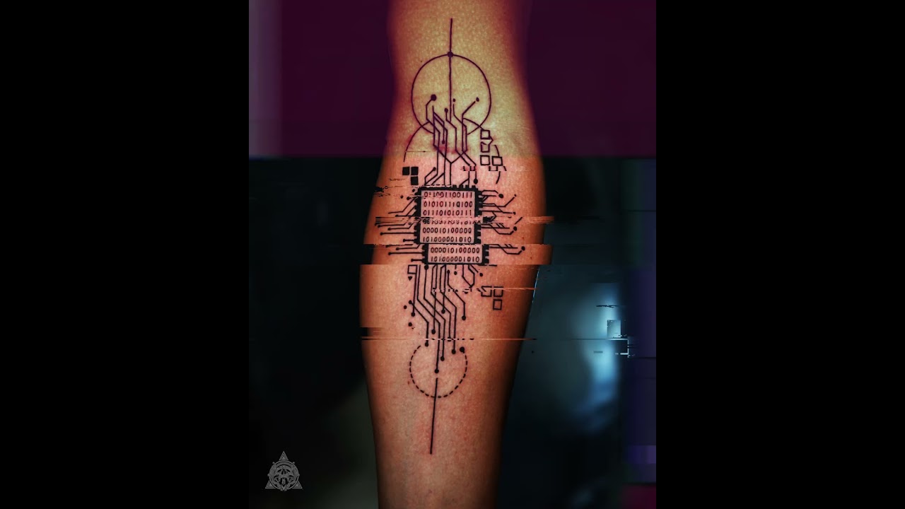 Circuit board skull tattoo | Tech tattoo, Hand and finger tattoos,  Geometric sleeve tattoo