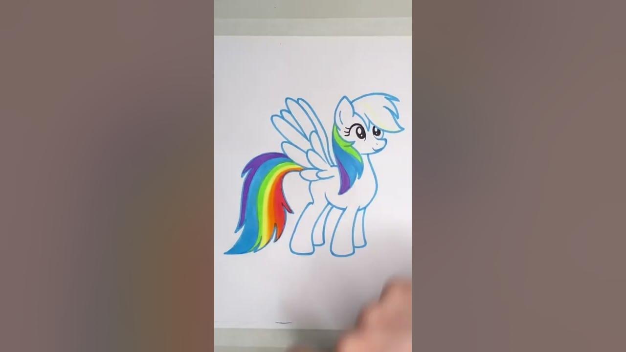 COMO DESENHAR A RAINBOW DASH 🌈 (My Little Pony) com a Dai Oliveira 