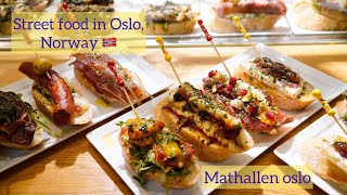 Satisfying Tour to Explore MATHALLEN OSLO  Part 2 | Food Courts of Oslo | Summer Food in Oslo