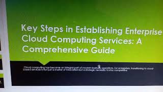 Key Steps in Establishing Enterprise Cloud Computing Services A Comprehensive Guide