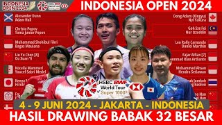 Hasil Draw Indonesia Open 2024 | 4 - 9 Juni 2024