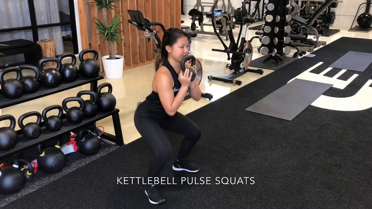 Kettlebell Pulse Squats YouTube