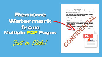 How To Remove Watermark From PDF File (Multiple Pages)