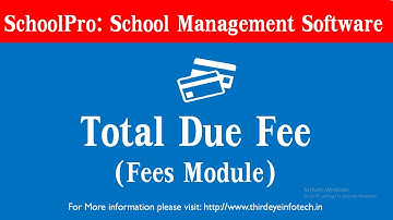 Total Due Fees - Fees Module | Best School Management Software - Schoolpro