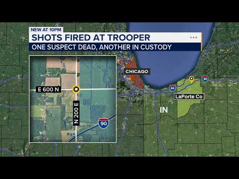 Suspect found dead, another in custody after shots fired at ISP trooper in NW Indiana