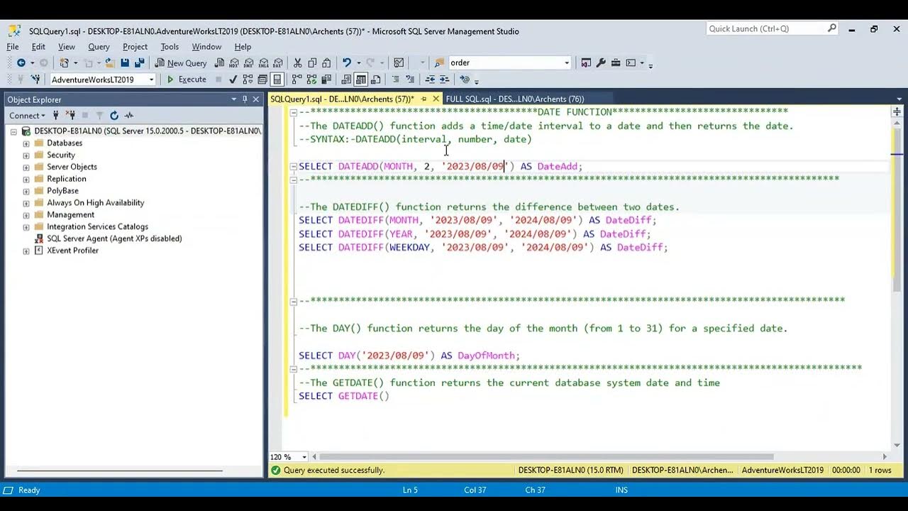Date Function In Sql