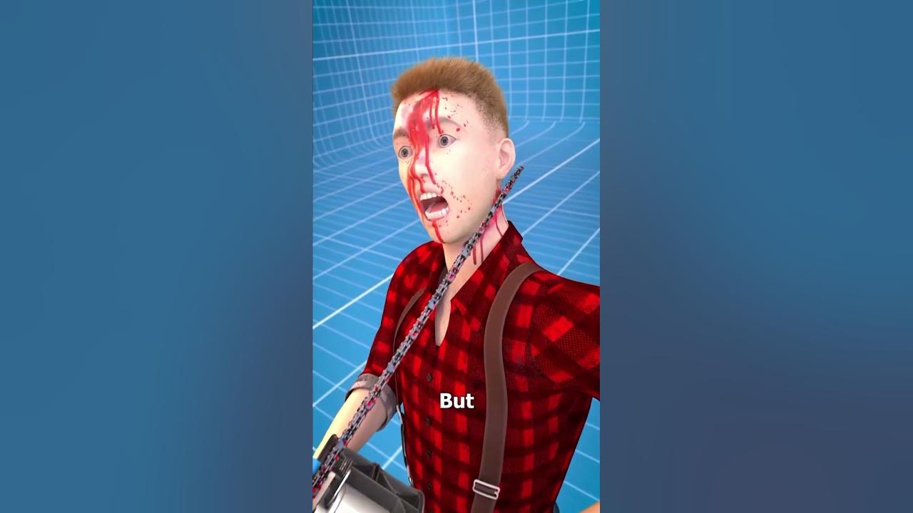 How Chainsaw kickback Works 😭 #shorts #ytshorts #Ato Animation