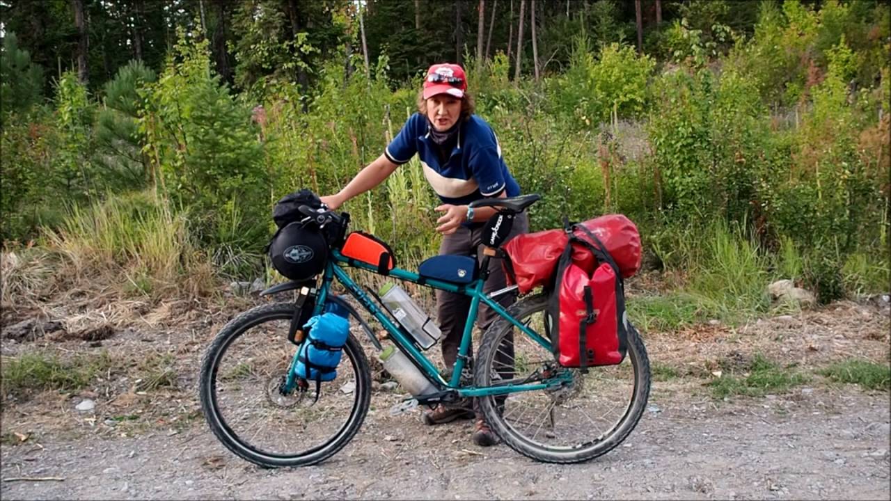 Pushbikegirl's new bike setup for the world cycle trip YouTube