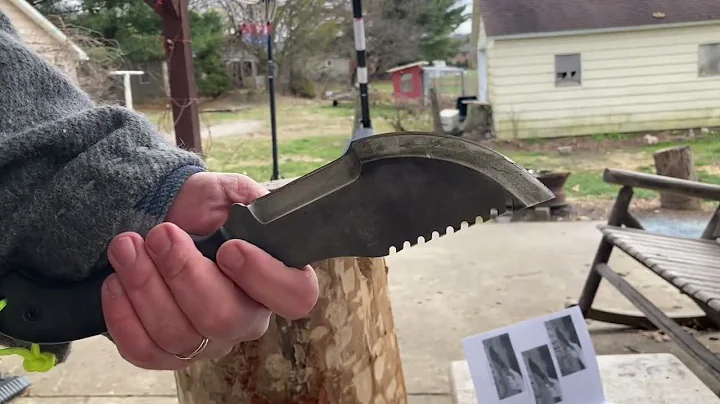 TOPS Tom Brown Tracker knife T-1 series: episode 3 (Chopping, scraping, and handle grips)