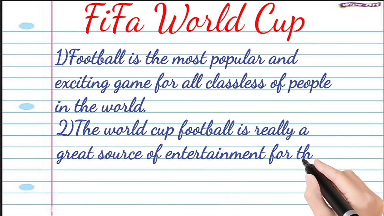 2022 World Cup Essay Writing In English Fifa World Cup Youtube