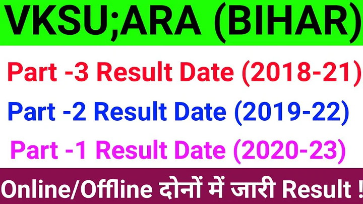 Vksu BA Part 3 Result 2018-21 | Vksu Part 2 Result 2019-22 | Vksu Part 1 Result 2020-23 #VksuResult