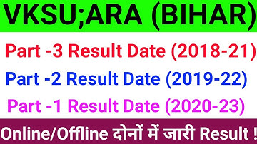 Vksu BA Part 3 Result 2018-21 | Vksu Part 2 Result 2019-22 | Vksu Part 1 Result 2020-23 #VksuResult