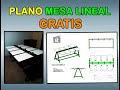 Mesa lineal para serigrafia,estampado de 8 estaciones (dibujo y plano )