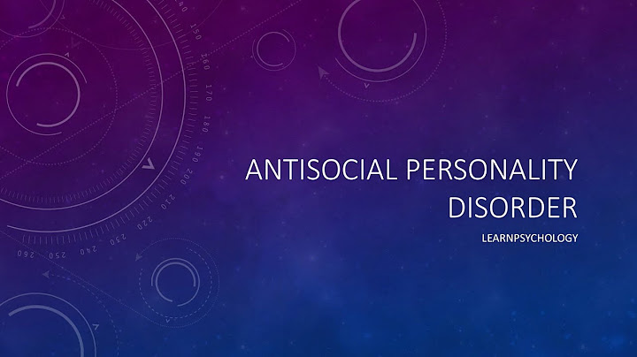 What is the definition of antisocial personality disorder