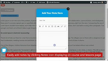 Integrate LMS Notes to Sensei LMS Plugin to Create Real-Time Notes for Courses and Lessons