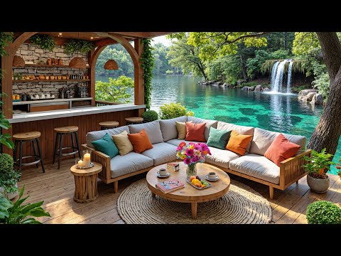 🍂 Tranquil Forest Coffee Spot | Jazz Café With River Views & Calm Vibes for Deep Focus