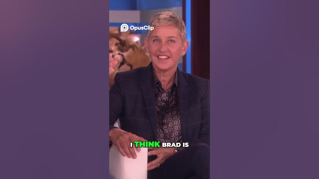 Brad Pitt & Sean Hayes Hilarious Moment on The Ellen Show - YouTube