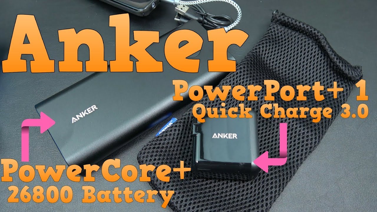 Anker QC 3.0 PowerCore+ 26800 Batterie Externe 3 Ports avec Qualcomm Quick Charge 3.0 pour iPhone X / 8/8 Plus Apple MacBook Samsung Galaxy S8 Nexus 6P Charge 2 Fois Plus Vite 