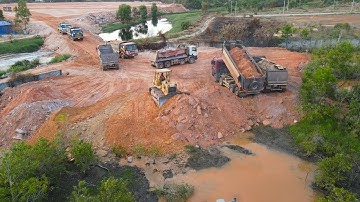 Nice Incredible Episode 4 Equipment Machine Talent Skill ,Bulldozer Push Big Stone Rock to Water ,