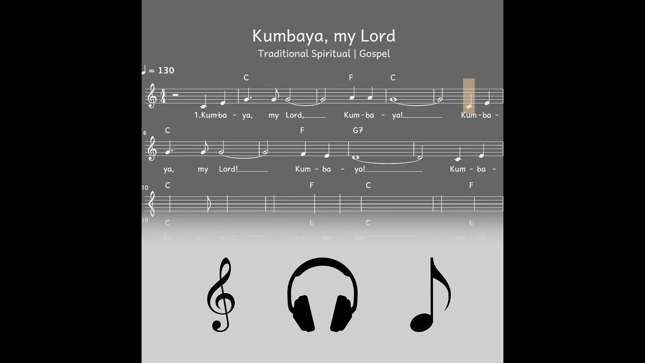#Shorts: Lied: Kumbaya, my Lord (Spiritual, Gospel / Melodie, Akkorde, Noten,Text)