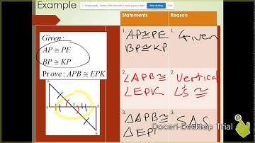 Triangle Proofs using Vertical Angles and the Reflexive Property