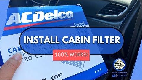 How To Replace The Cabin Air Filter in a Buick Encore