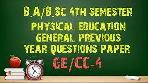 B.A/B.Sc 4th sem physical education general question paper #calcutta #university #exm #1_2_learn