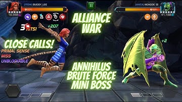 ALLIANCE WAR! TIGRA VS ANNIHILUS BRUTE FORCE MINI BOSS AW
