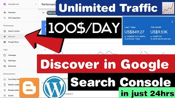 Enable Discover Option in Google Search Console ( Blogger or WordPress ) - Earn Upto 100$/day 🔥