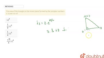 The area of the triangle on the Arand plane formed by the complex numbers z, iz and z+iz is?