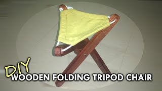 Wooden Folding Tripod Chair | Camping Stools | Stools