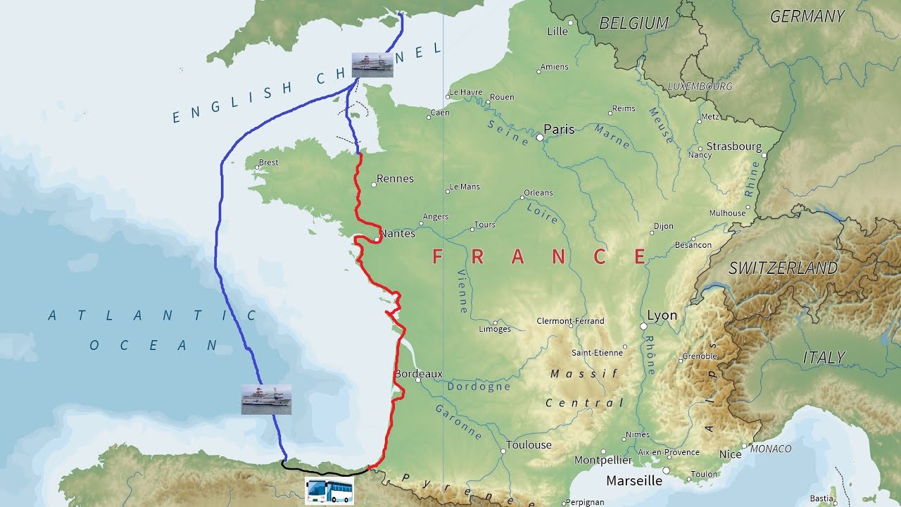 VELODYSSEE TRAILER - Family cycle tour from St Malo to Santander Sumer 2022.