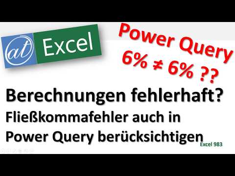 Fließkommafehler bei Power Query vermeiden - Excel