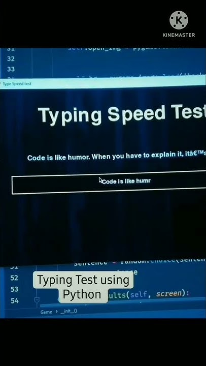Typing speed test using python #shorts #python - YouTube