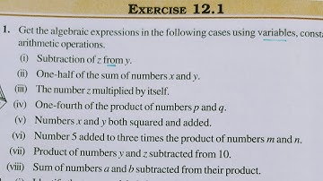 Class 7 Maths Chapter 12 l NCERT EXERCISE- 12.1 Alegbric Expression l CBSE Board l Solution l 7th