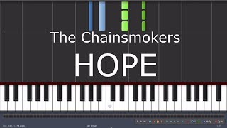 Video thumbnail of "The Chainsmokers - Hope - Piano Tutorial"