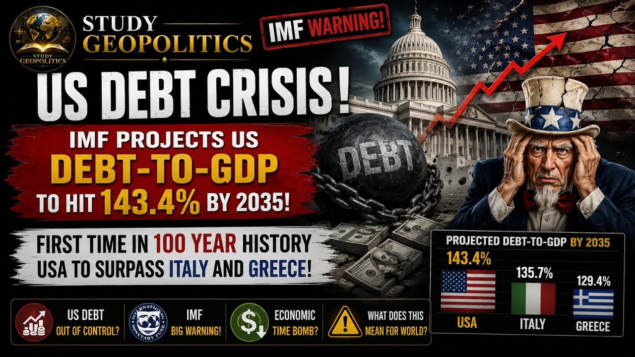 US Debt Crisis:IMF Projects US DEBT-TO-GDP To Hit 143.4% By 2035 | USA ...