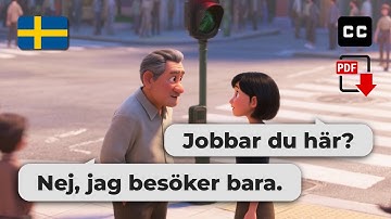 Easy Swedish Conversation – 🚦 Chatting at the Crosswalk for Beginners (A2–B1)