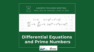 GADEPs focused meeting: Differential Equations and Prime Numbers - Hossein Movasati (IMPA)