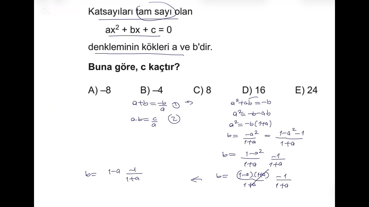 DERECE YAPTIRACAK O SORU GELDİ 🎯