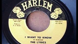 Lyrics - The Beating Of My Heart - Harlem 104 - 1959