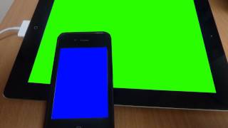 iPad & iPhone - Green Screen Royalty Free Footage