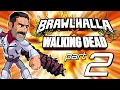 Brawlhalla x The Walking Dead Part 2!! • TWO NEW Crossover Skins! + 1v1 Gameplay