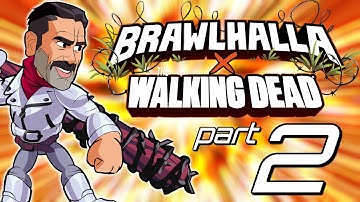 Brawlhalla x The Walking Dead Part 2!! • TWO NEW Crossover Skins! + 1v1 Gameplay